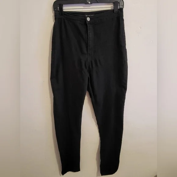 Fashion Nova Super High Waist Denim Skinnies - Black (Size 11) - Picture 2 of 7